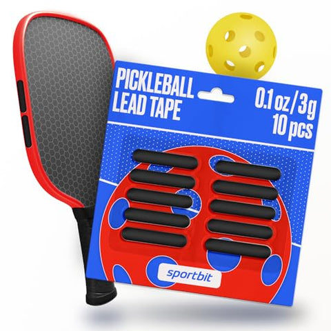 SPORTBIT Lead Tape for Pickleball Paddles with 3M Adhesive - 3g Weighted Bars Pickleball Lead Tape for Paddle - Maximize Power, Control, & Swing Speed - Premium Pickleball Edge Guard Tape