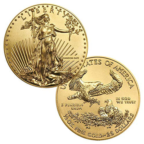 USA $25 1/2oz Gold American Eagle Coin - Brilliant Uncirculated Random Date - United States Mint