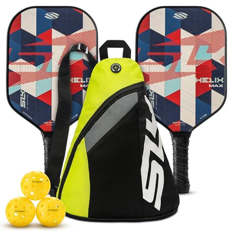 Selkirk Sport SLK Helix Pro Pickleball Paddle | Thermoformed Carbon Fiber Core Pickleball Paddles with Carbon Fiber & Fiberglass Hybrid Face | Unmatched Control | Patriot Bundle