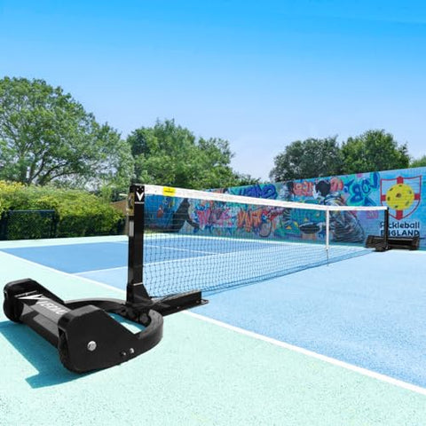 Vermont Self-Weighted Pickleball Posts & Net | Heavy-Duty Aluminum Pickleball Posts with Galvanized Steel Weights - Freestanding & Portable Set