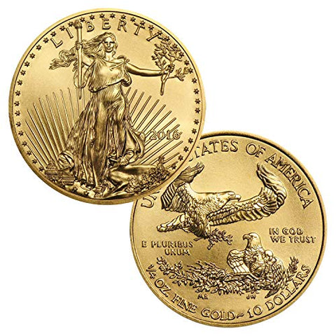 USA $10 1/4oz Gold American Eagle Coin - Brilliant Uncirculated Random Date - United States Mint