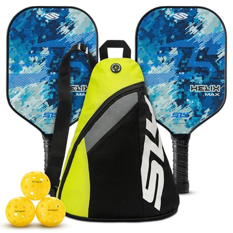 Selkirk Sport SLK Helix Pro Pickleball Paddle | Thermoformed Carbon Fiber Core Pickleball Paddles with Carbon Fiber & Fiberglass Hybrid Face | Unmatched Control | Camo Glitch Bundle