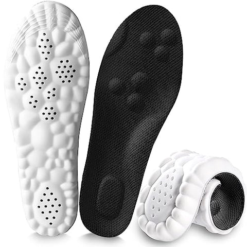 4D Cloud Insoles for Men and Women, Arch Support Insoles, Memory Foam Insoles, Steppers Insoles Shock Absorption and Cushioning Sports Shoe Insoles for Foot & Joint Support (Men 9-11 | Women 11-13)