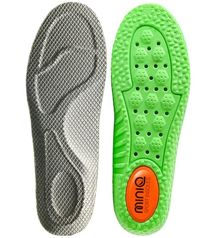 MINIQ Cloud Comfort Insoles for Men & Women - Ultra-Soft Shoe Soles with Memory Foam Cushioning, Arch Support Inserts with Gel Pad for Running, Walking & Boot Shoes
