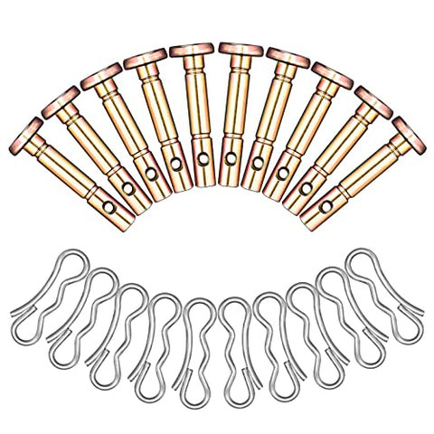 Hunter-wish Shear Pins and Cotter Pins Fit for MTD Snowblower - Shear Pins 10pcs and Cotter Pins 10pcs Compatible for Cub Cad et Troy Bilt Craftsman 24" 26" Snow Thrower, Replace 738-04124A 714-04040