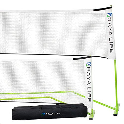 RayaLife Portable Pickleball Net & Badminton Net 2 in 1-22ft Width Standard Net Size- Indoor & Outdoor Multi-Sport Net – Weatherproof, Durable, Easy Assembly