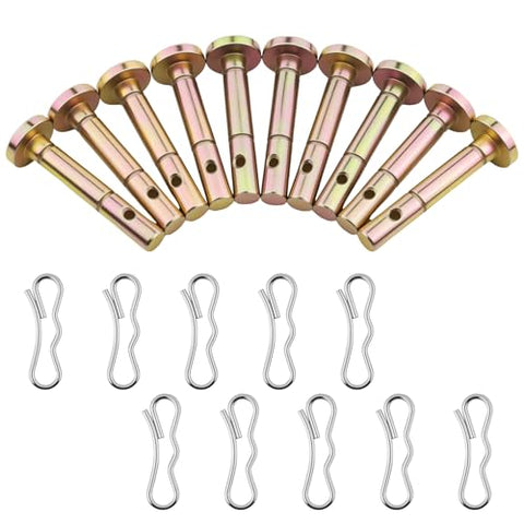10 PCS Pairs Shear Pins and Cotter Pins for Snowblower, Upgraded Shear Pins Replacement Parts for 738-04124 714-04040, Compatible with MTD Craftsman Cub Cad Troy Bilt SnowBlowers