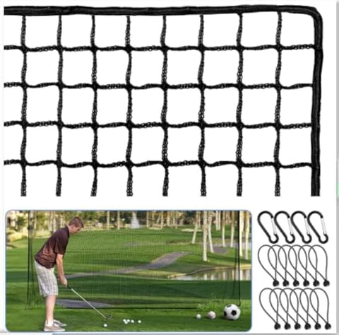 Amazgolf Golf Net,10x10Ft Golf Practice Net,Sports Practice Barrier Net, Heavy Duty Ball Netting Golf Hitting Net, DIY Ball Net,Baseball Net Hockey Net and Chipping Net