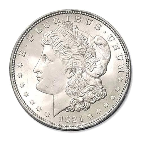 1921 P $1 Morgan Silver Dollar in Air Tite Capsule Holder - Brilliant Uncirculated (BU) Grade Dollar Uncirculated