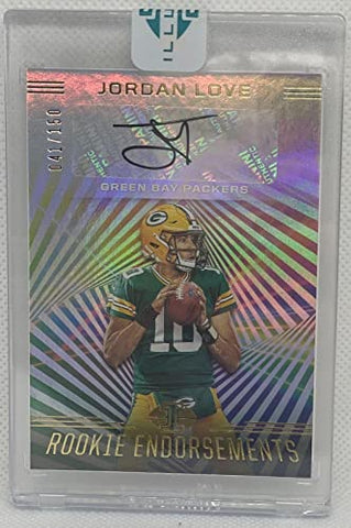 Jordan Love 2020 Panini Illusions Rookie Endorsements Auto Rc #d 041/150 - Football Slabbed Autographed Rookie Cards