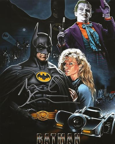 RP Michael Keaton Signed Batman 8x10 Photo, Reprint COA Certificate of Authentication Autographed Movie Poster
