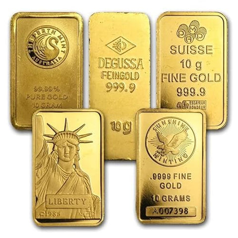 IROLD 1 Gram 24k GOLD Bar .9999 Fine in Assay from Veriscan Au (10 Gram)