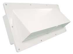 Exterior RV Stove Range Hood Vent White - Hood style with flapper