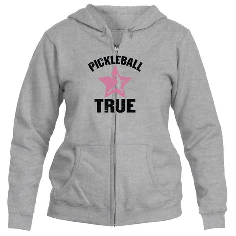 Pickleball True "RockStar" Full Zip 50/50 Hooded Sweatshirt - Women's [product _type] Pickleball True - Ultra Pickleball - The Pickleball Paddle MegaStore