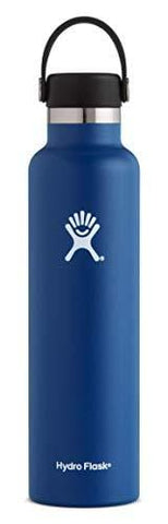 Hydro Flask 24 oz Water Bottle | Stainless Steel & Vacuum Insulated | Standard Mouth with Leak Proof Flex Cap | Cobalt