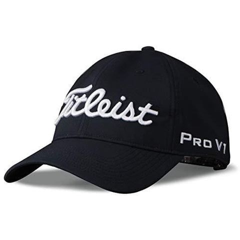 Titleist Men's Tour Performance Golf Hat, Staff Black/White