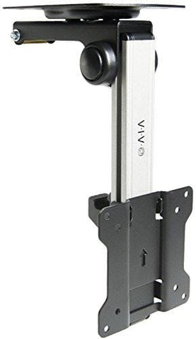 VIVO Manual Flip Down Ceiling Mount for 13" to 27" Flat Screens | Folding Tilt Pitched Roof & Under Cabinet Mounting for LCD TV and Monitors (MOUNT-M-FD27)