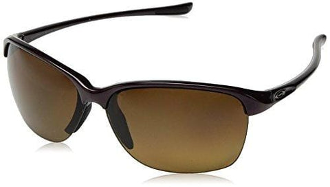 Oakley Women's Unstoppable Non-Polarized Iridium Rectangular Sunglasses, CRYSTAL RASPBERRY, 65 mm