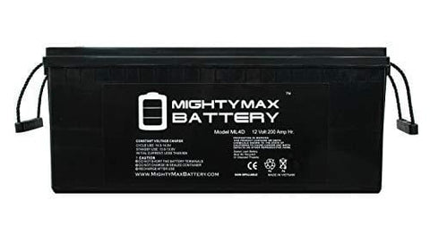 Mighty Max Battery 12V 200Ah 4D SLA AGM Battery Replacement for Solar Systems Brand Product