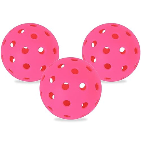 RayChee Outdoor Pickleball Balls, 40 Holes Pickleballs 3/12/48 Pack for Sport Outdoor Play, High Bounce Pickle Balls Outside for All Style Pickleball Paddle & Court w/Mesh Bag