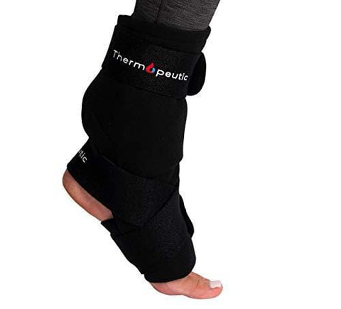 Thermopeutic Cold Compression Wrap for Sprained Ankle, Plantar Fasciitis, Achilles Tendonitis and Foot - Extremely Form Fitting & Temperature Retention
