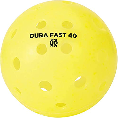 Dura Fast 40 Pickleballs | Outdoor Pickleball Balls Neon or Yellow USAPA Approved and Sanctioned for Tournament Play, Professional Perfomance… (Yellow, 6 Pack)
