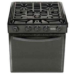 Suburban 3215A 22" RV Gas Range with Black Textured Steel Door