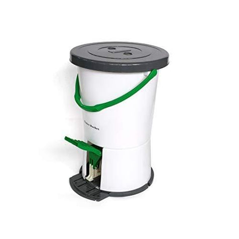 Clothes Washer Bucket - Portable Foot Powered Washer, Non-Electric Clothes Washing Machine, for Camping, Dorms, RV's & Delicate's - White