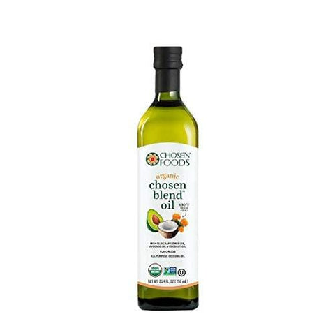 Chosen Foods Organic Chosen Blend Oil 25.4 oz., Non-GMO, High-Heat Frying, Baking, Cooking, 490° F Smoke Point