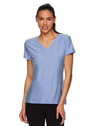 HEAD Women's Short Sleeve Workout T-Shirt - Performance Tennis Crew Neck Activewear Top - Serenity Heather, 2X