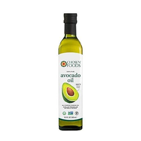 Chosen Foods 100% Pure Avocado Oil 16.9 oz., Non-GMO for High-Heat Cooking, Frying, Baking, Homemade Sauces, Dressings and Marinades