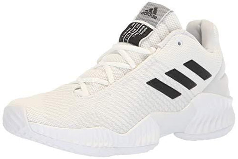 adidas Men's Pro Bounce 2018 Low Basketball Shoe, Black/Crystal White, 8.5 M US