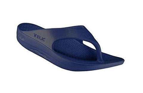 Telic Unisex Arch Support Recovery Flipflop Sandal,Deep Ocean,11 B(M) US Women / 10 B(M) US Men (Large)+BONUS Pumice Stone $49 Value