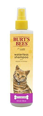 Burt's Bees for Cats Natural Waterless Shampoo with Apple & Honey | Cat Waterless Shampoo Spray, 10 oz
