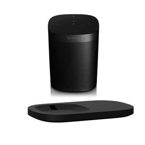 Sonos One (Gen 2) Smart Speaker with Built-in Alexa Voice Control, Wi-Fi, Black Shelf for One and Play:1, Black