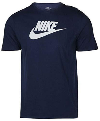 Nike Men's Futura Icon Swoosh T-Shirt-Navy-Small