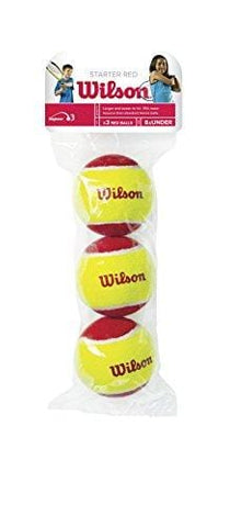 Wilson US Open Starter Balls Pack of 3 (Red/Yellow, 75 mm)