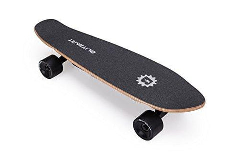 Blitzart Mini Flash 28" Electric Skateboard Electronic Hub-Motor 2.8" Wheel E-Skateboard (Black)