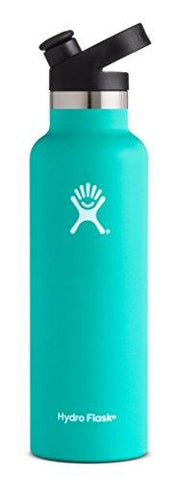 Hydro Flask 21 oz Water Bottle | Stainless Steel & Vacuum Insulated | Standard Mouth with Sport Cap | Mint