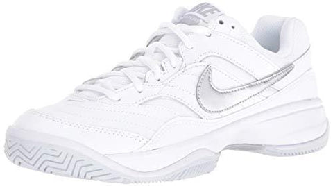 Nike Women's Court Lite Tennis Shoe, White/Metallic Silver/Medium Grey, 11.5 Regular US