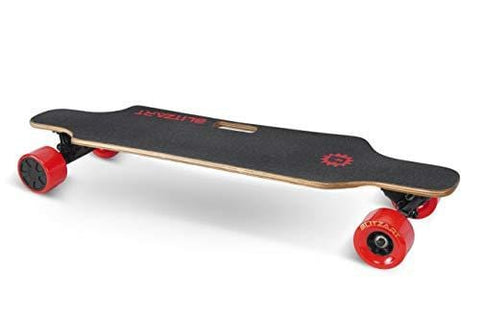 BLITZART Huracane 38" Electric Skateboard Electronic Longboard 17mph 350W Hub-Motor 3.5" 90mm (Red)