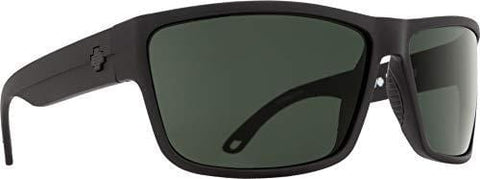 Spy Optic Rocky Rectangular, Matte Black/Happy Gray/Green Polar, 64 mm