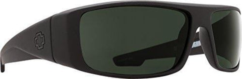 Spy Optic Logan 670939973863 Wrap Sunglasses, 60 mm (Soft Matte Black/Happy Gray/Green)