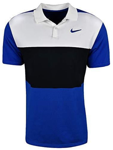 NIKE Dri Fit Vapor CB Golf Polo 2019 Sail/Black/Indigo Force Medium