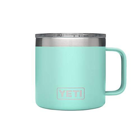 YETI Rambler 14 oz Stainless Steel Vacuum Insulated Mug with Lid, Seafoam