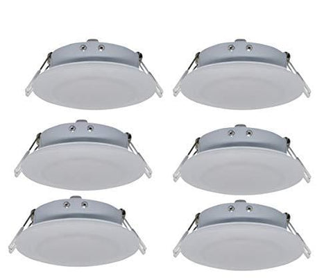 Facon 4.5Inch LED RV Puck Light Full Aluminum Recessed Mount Down Light 12V DC 4W 280Lumens