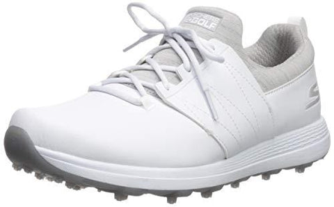 Skechers Women's Eagle Spikeless Golf Shoe, White/Gray 8 W US