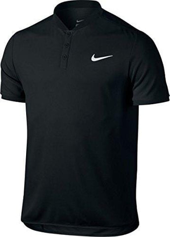 NIKE Men's Court Advantage Tennis Polo (Black, Medium)
