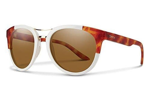 Smith Optics Bridgetown Chromapop Polarized Sunglasses, White Honey Tortoise Block, Brown