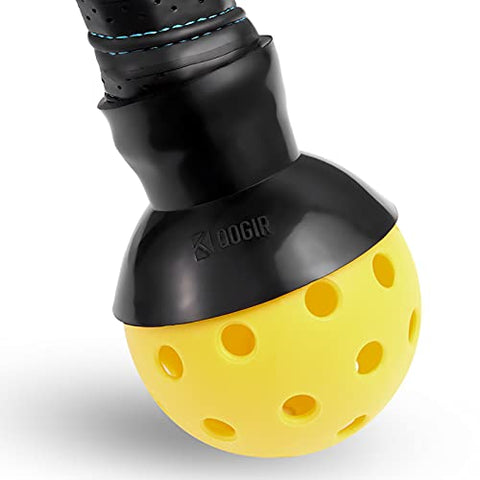 QOGIR Pickleball Ball Retriever: 1 Pack Easy Pickleball Ball Accessory to Pick Up Pickleball Balls Without Bending Over, Attaches to Pickleball Paddle Bottom, Fits Any Pickleball Paddles, Black